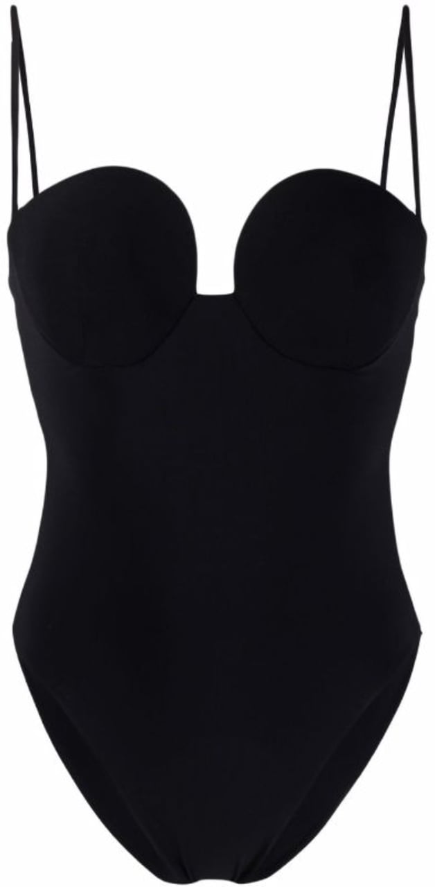 Magda Butrym Cups Swimsuit Black Zwart