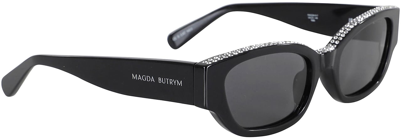 Magda Butrym Black Cat Eye Crystal Glasses Grijs