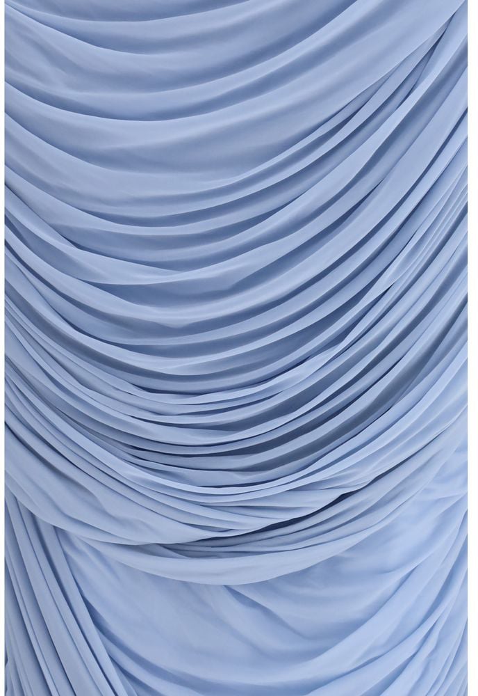 Magda Butrym Blue Copper Midi Skirt Blauw