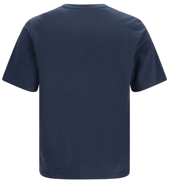 Maison Kitsuné Maison Kitsuné Blue Cotton T-Shirt Blauw