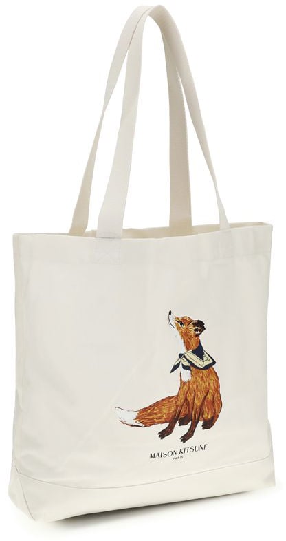 Maison Kitsuné Maison Kitsuné Beige Cotton Handbag Beige