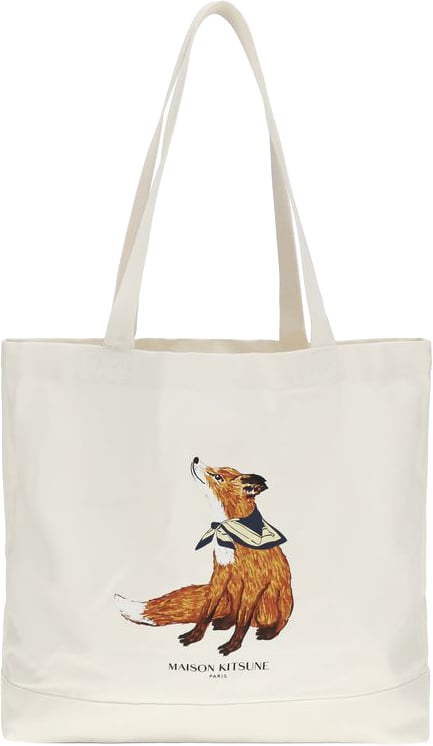 Maison Kitsuné Maison Kitsuné Beige Cotton Handbag Beige