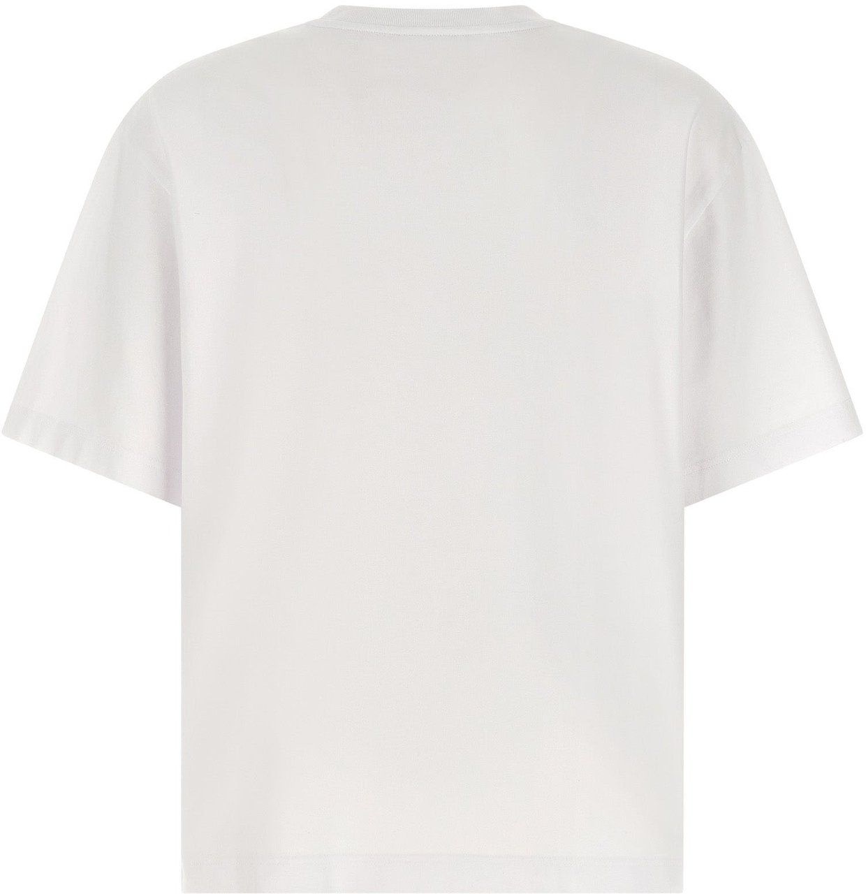 Maison Kitsuné White Cotton T-Shirt Zwart