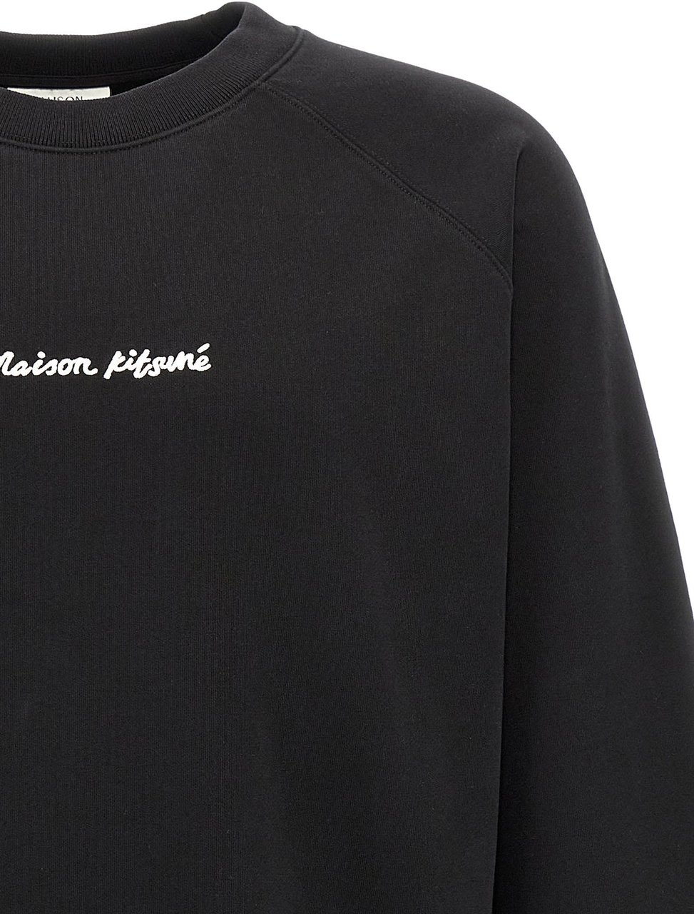 Maison Kitsuné Black Cotton Sweatshirt Zwart