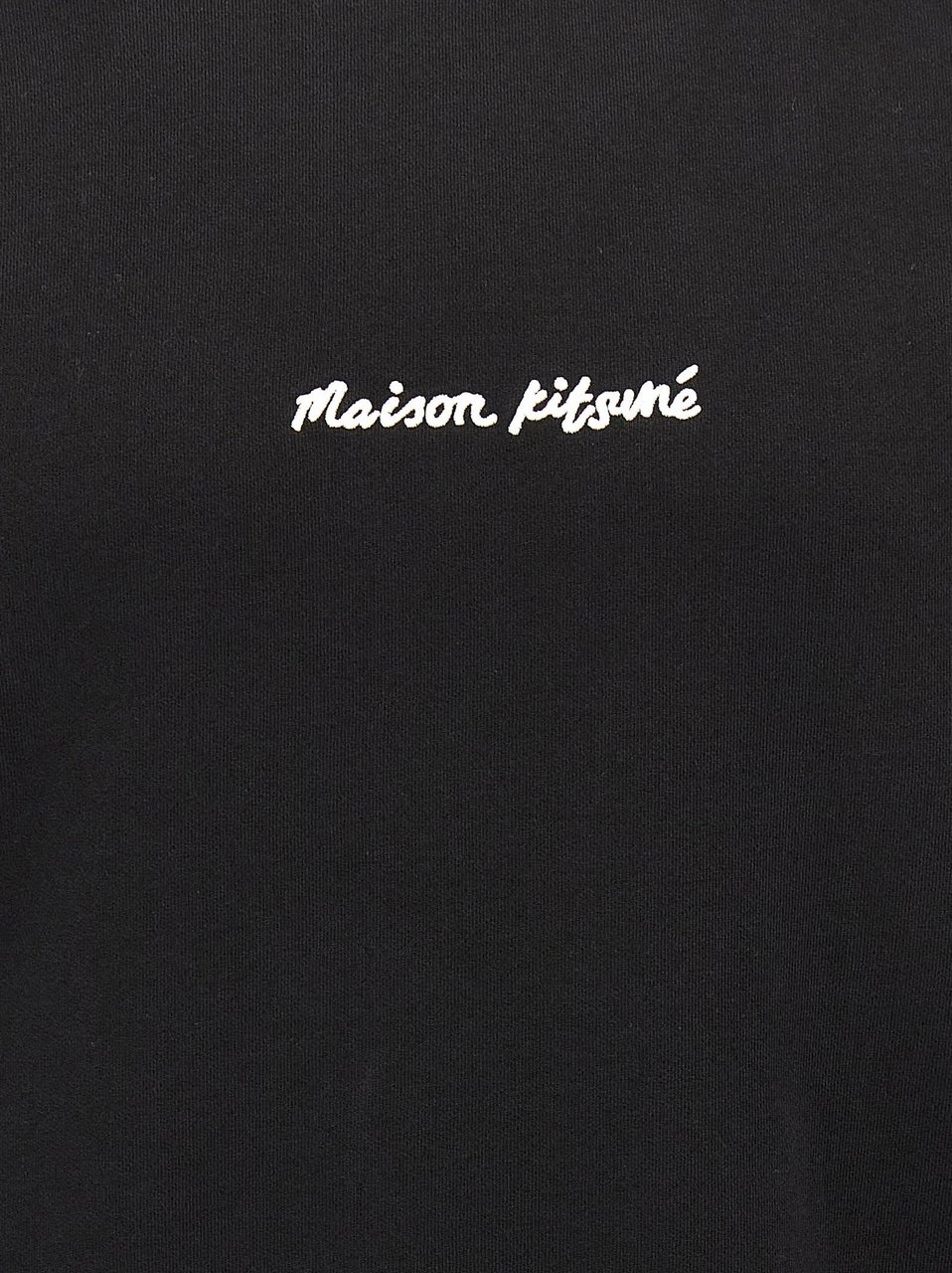 Maison Kitsuné Black Cotton Sweatshirt Zwart
