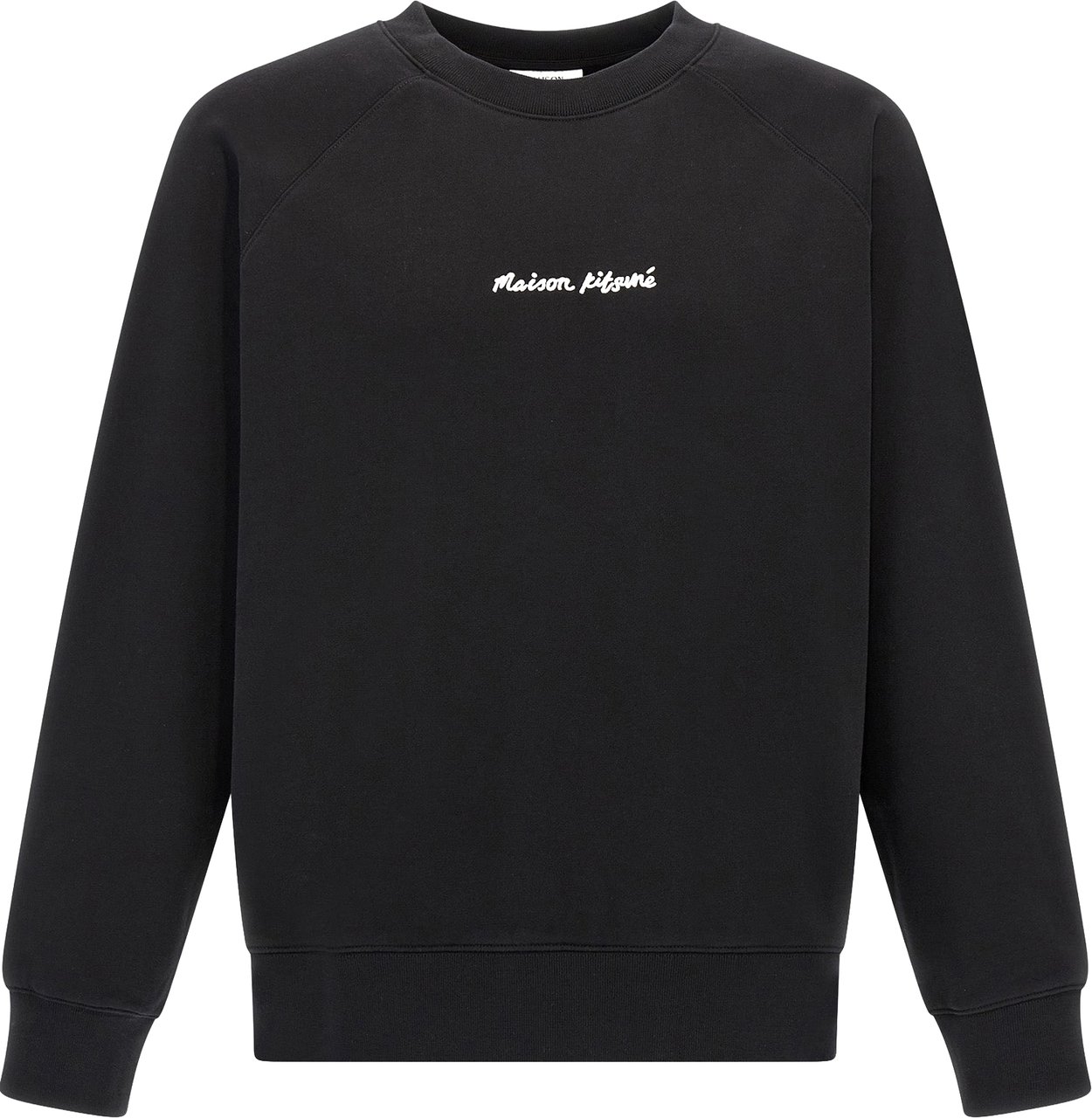 Maison Kitsuné Black Cotton Sweatshirt Zwart