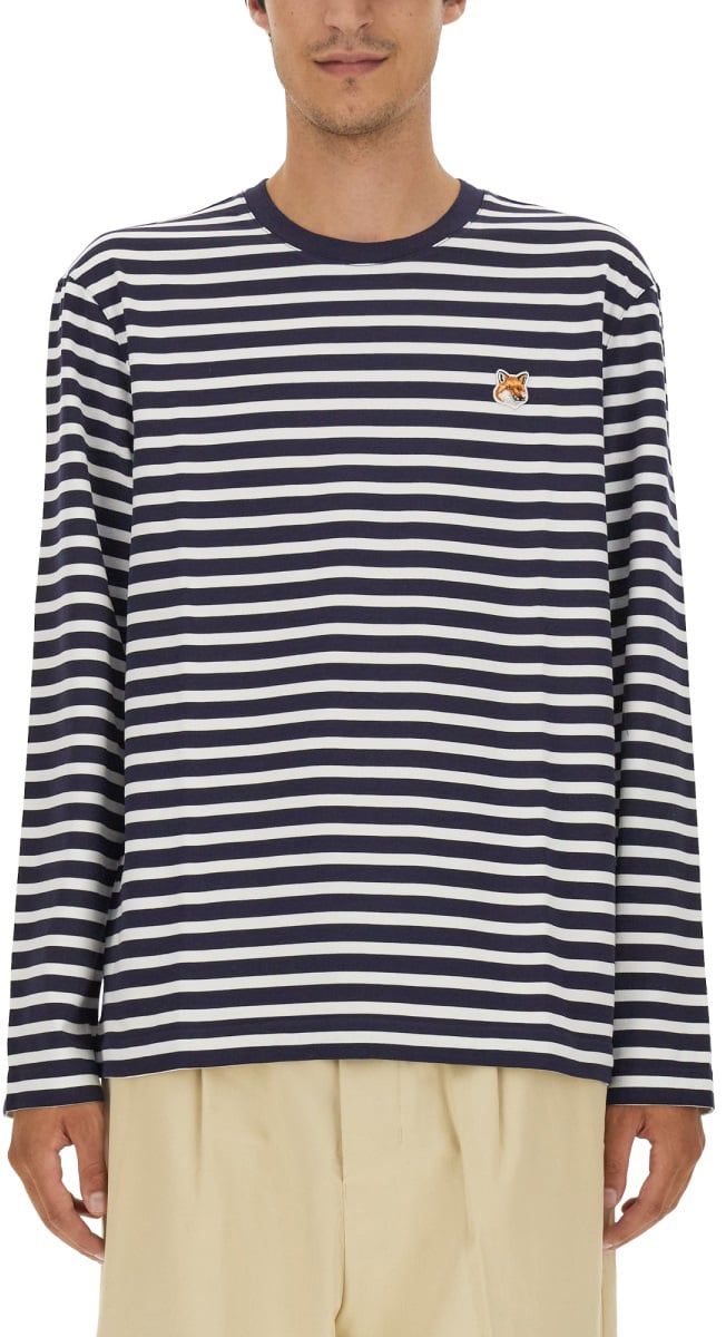 Maison Kitsuné HEAD FOX T-SHIRT Blauw