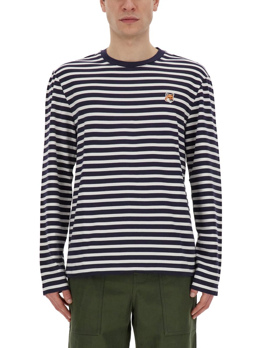 Maison Kitsuné "HEAD FOX" T-SHIRT Blauw