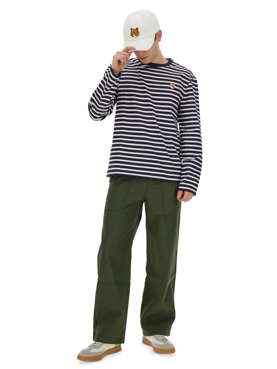 Maison Kitsuné "HEAD FOX" T-SHIRT Blauw