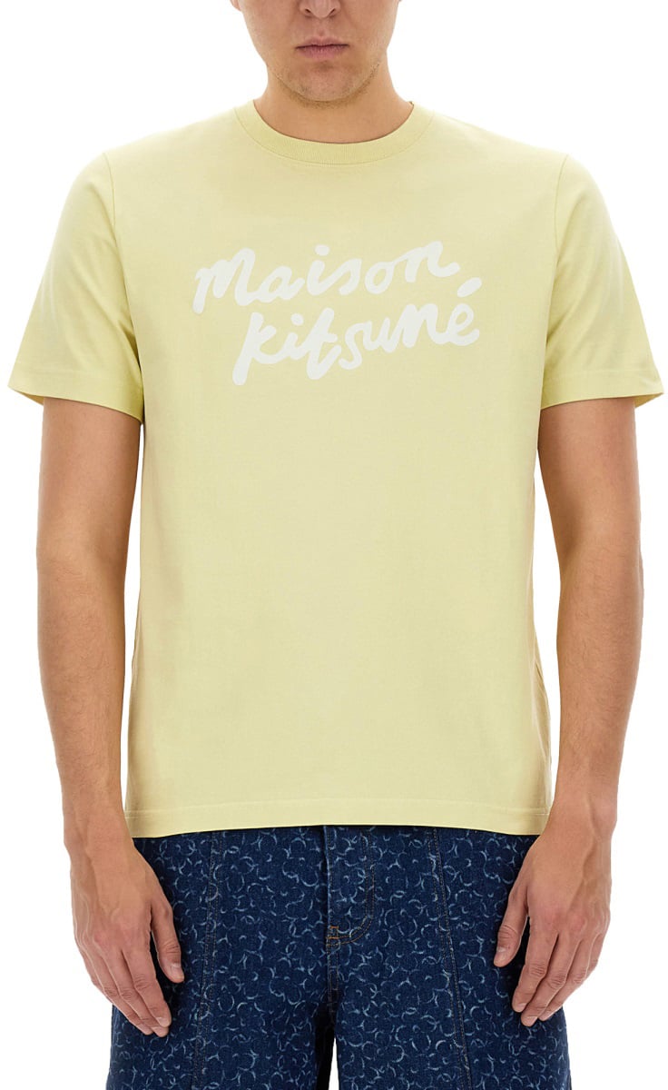 Maison Kitsuné T-SHIRT WITH LOGO Beige