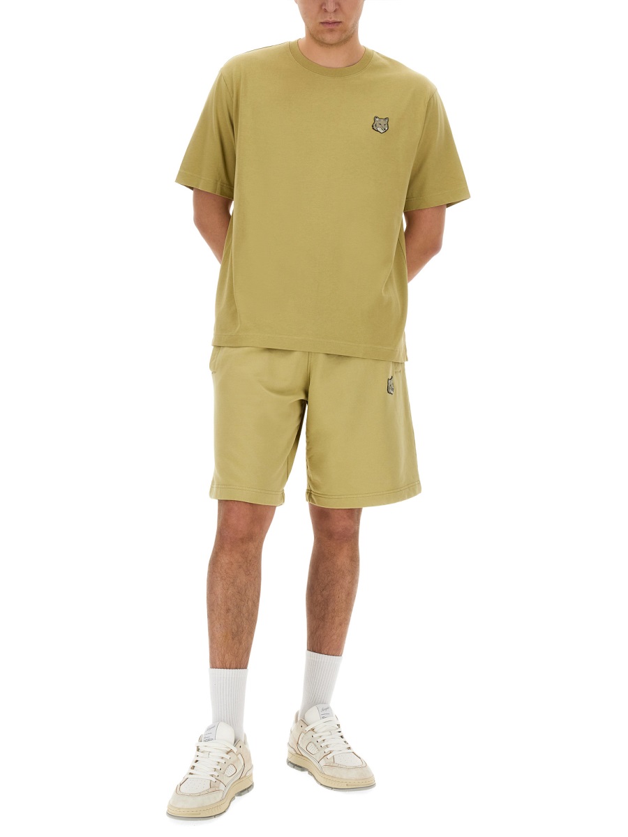 Maison Kitsuné "FOX HEAD" T-SHIRT Beige