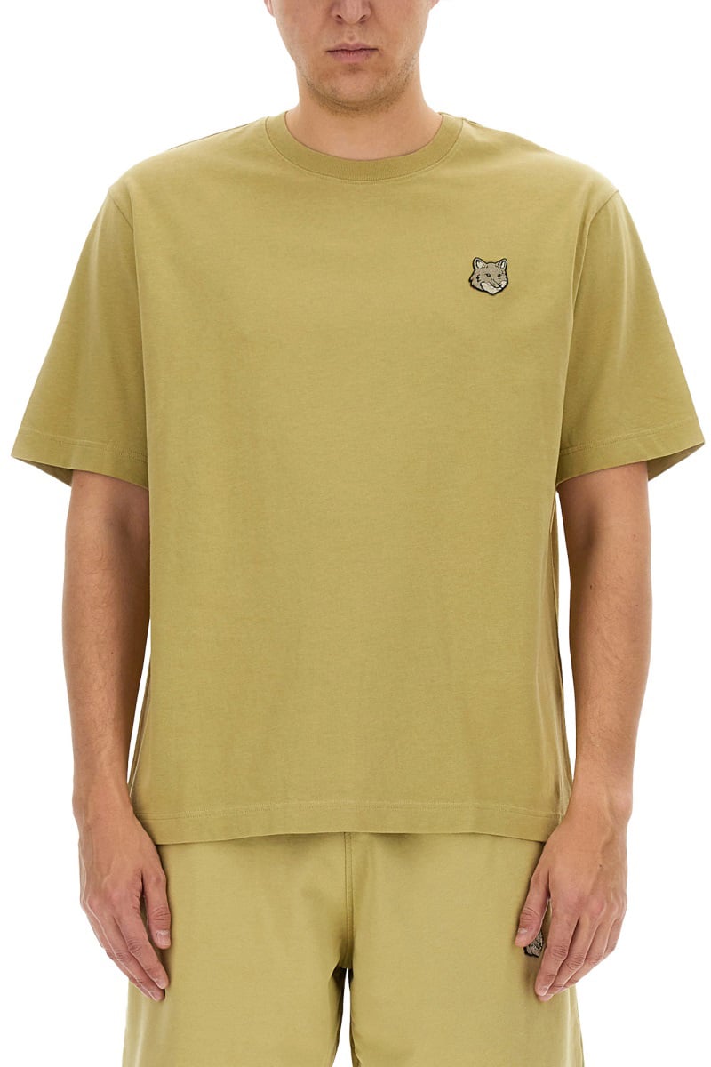 Maison Kitsuné "FOX HEAD" T-SHIRT Beige