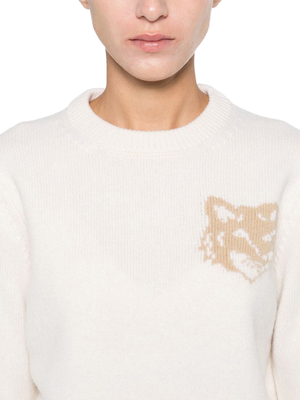 Maison Kitsuné Maison Kitsune' Sweaters Beige Wit