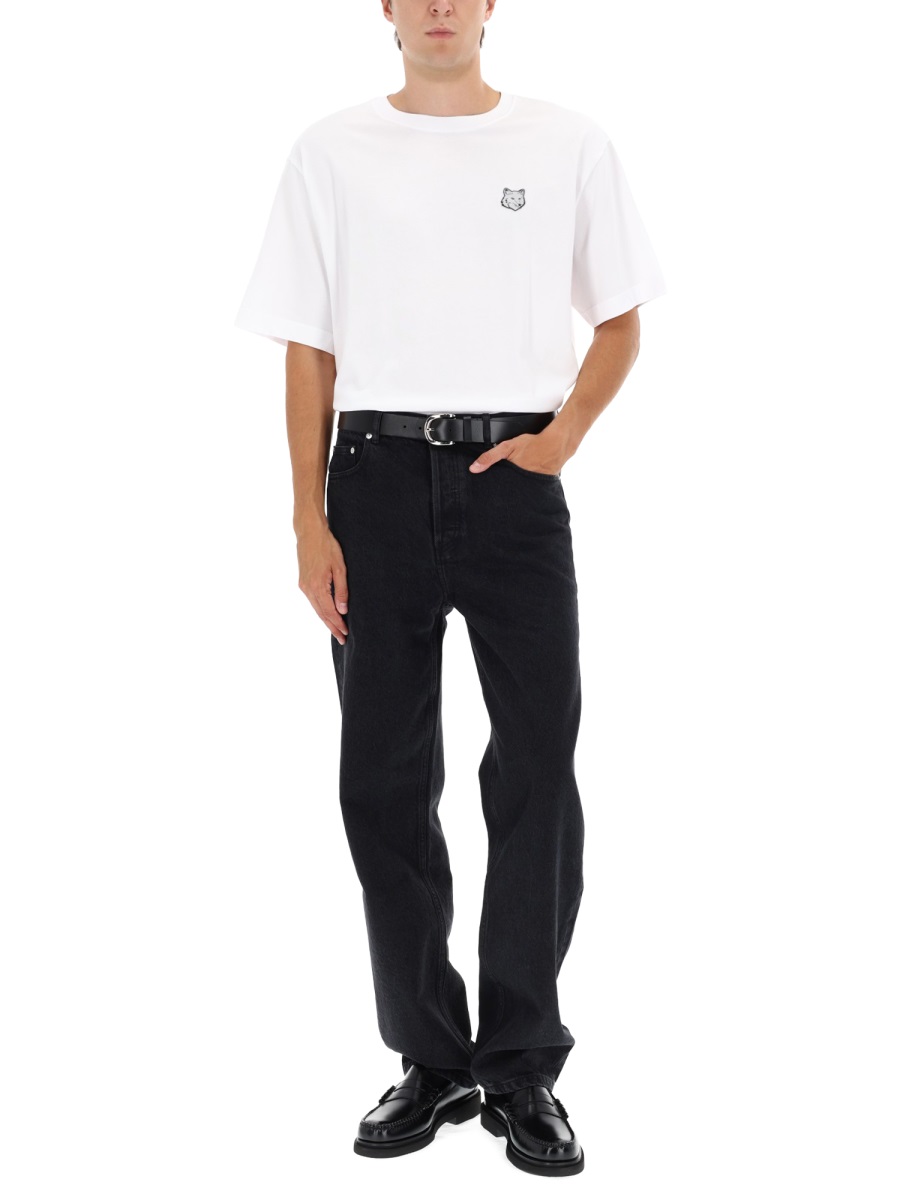 Maison Kitsuné FOX PATCH T-SHIRT Wit
