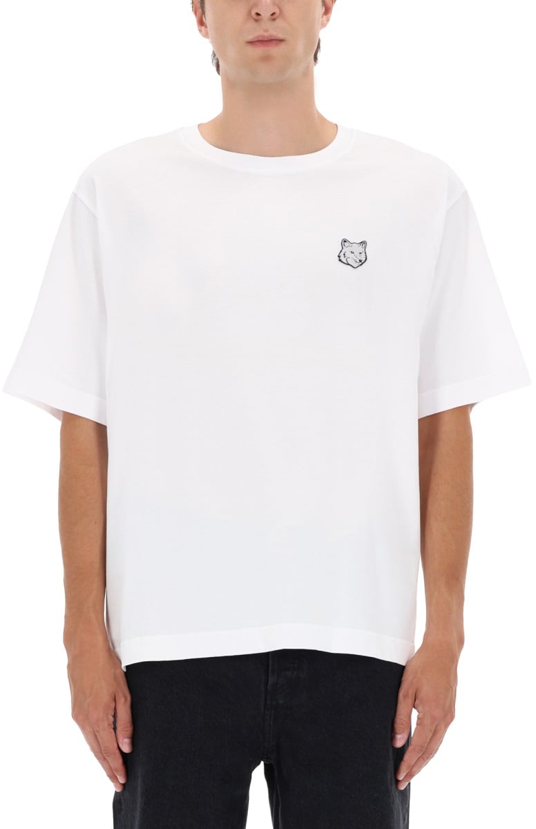 Maison Kitsuné FOX PATCH T-SHIRT Wit