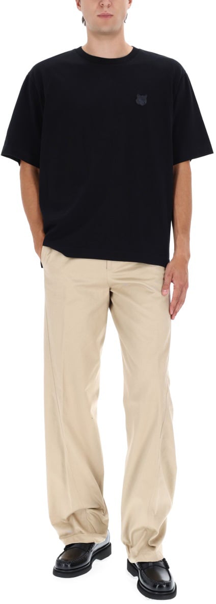 Maison Kitsuné FOX PATCH T-SHIRT Zwart