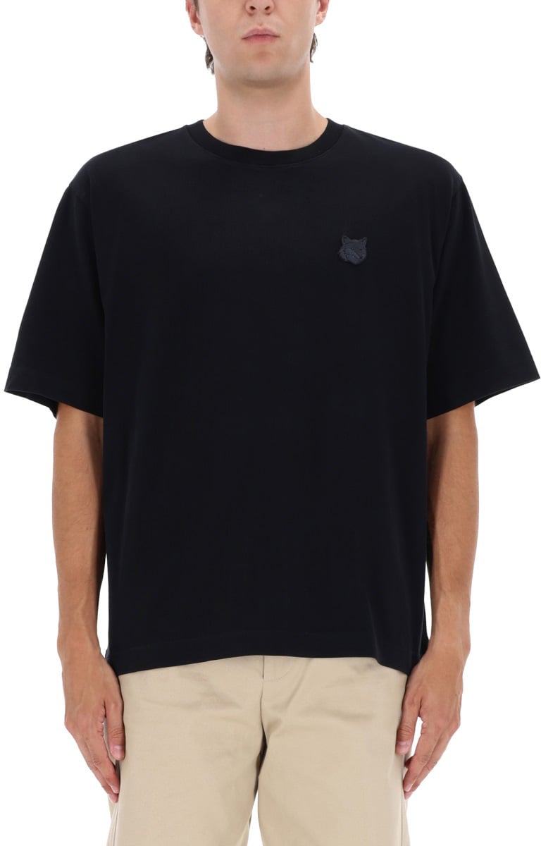 Maison Kitsuné FOX PATCH T-SHIRT Zwart