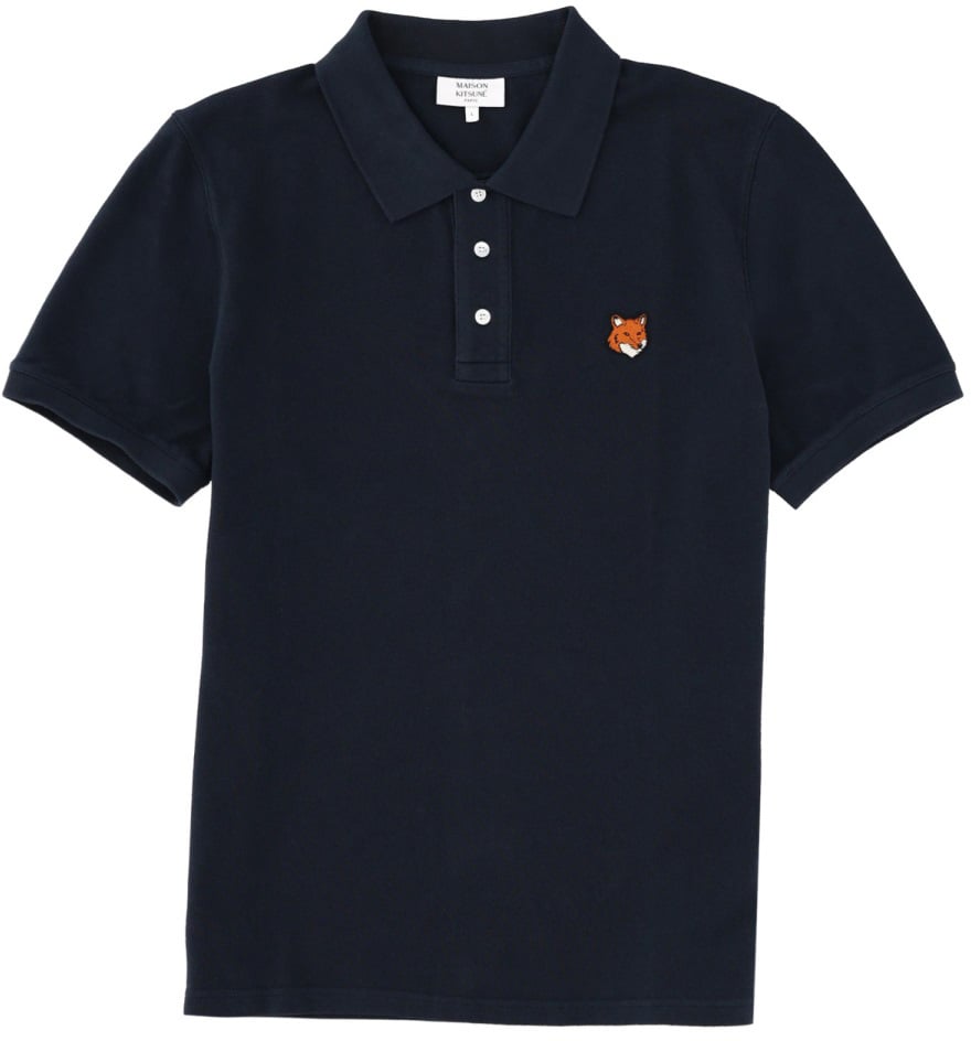 Maison Kitsuné POLO WITH LOGO Blauw