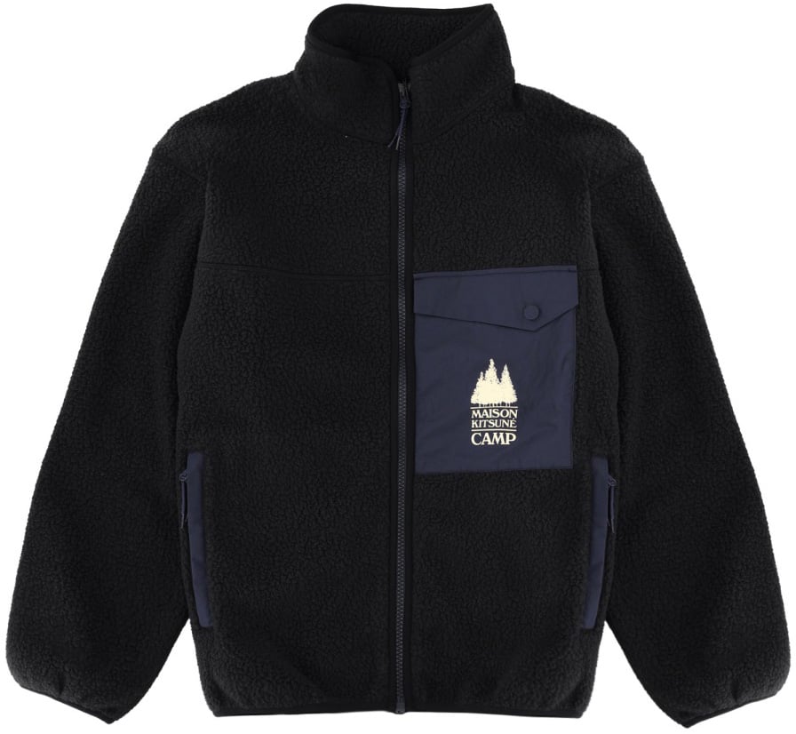 Maison Kitsuné FLEECE JACKET Zwart