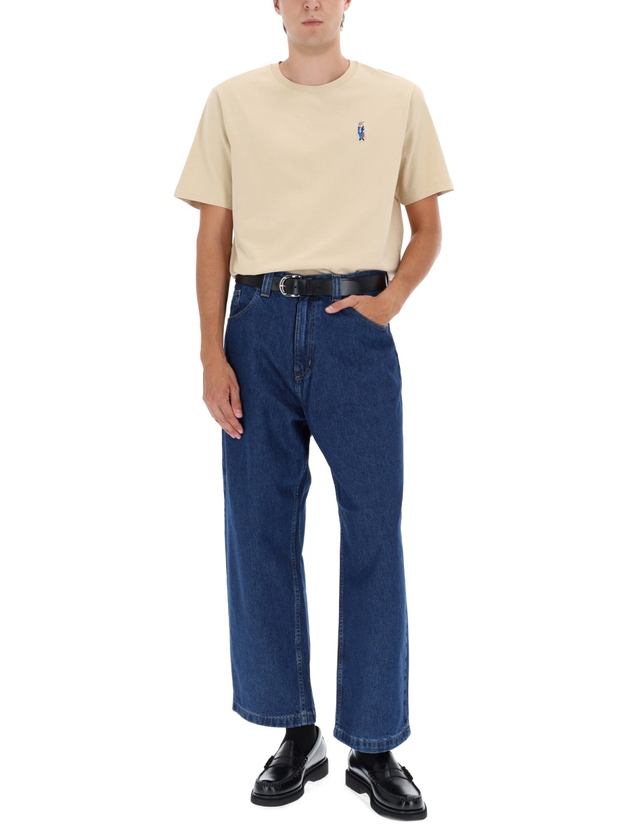 Maison Kitsuné "COMFORT DRESSED FOX" T-SHIRT Beige