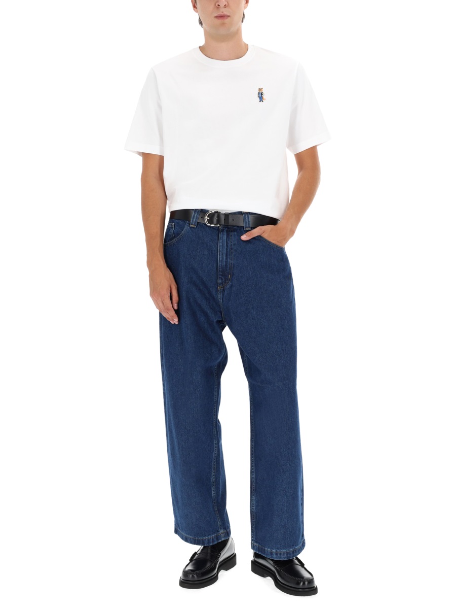 Maison Kitsuné "COMFORT DRESSED FOX" T-SHIRT Wit