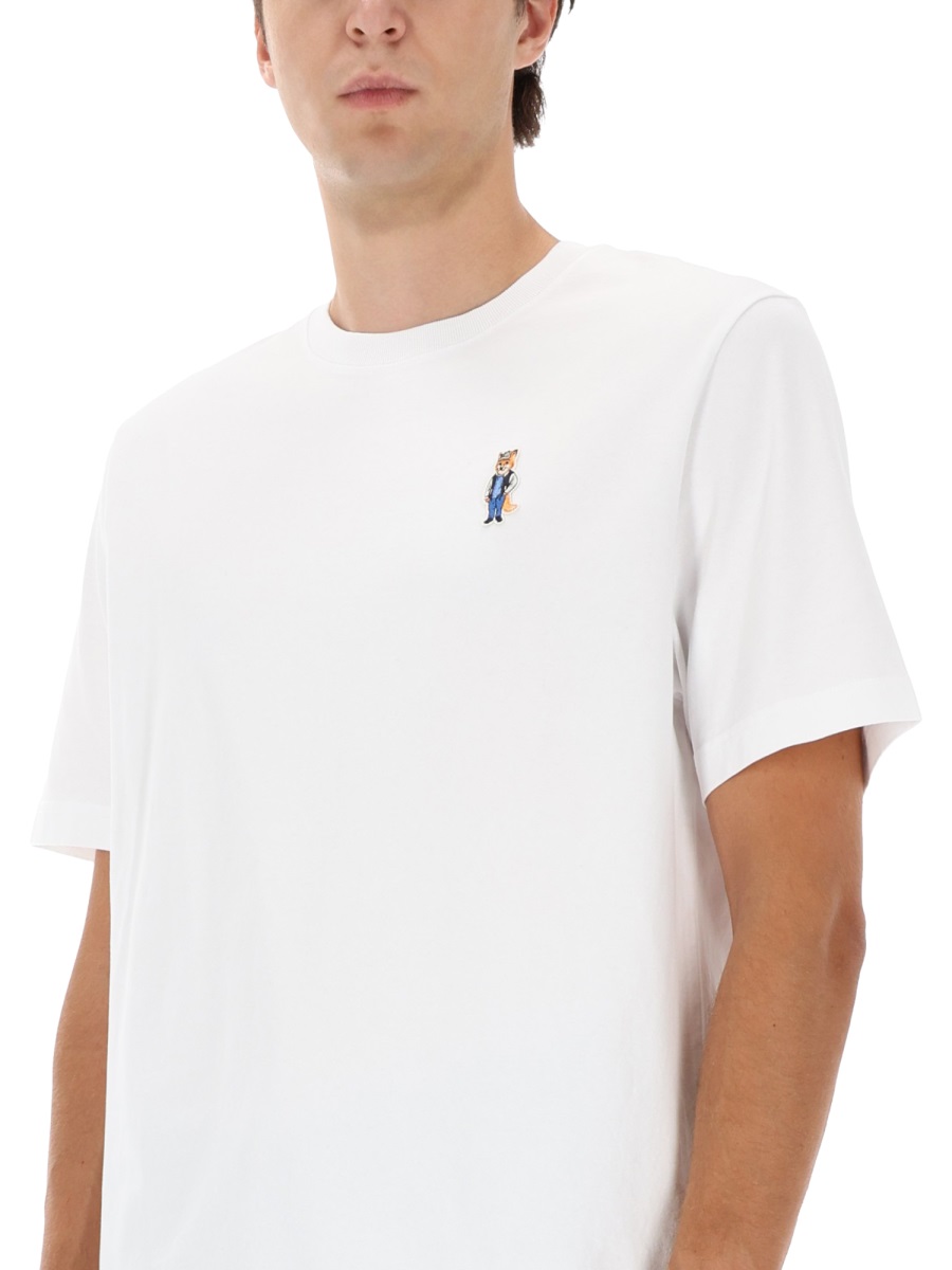 Maison Kitsuné "COMFORT DRESSED FOX" T-SHIRT Wit