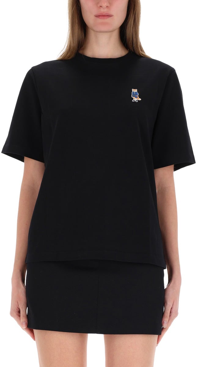 Maison Kitsuné "FOX COMFORT" T-SHIRT Zwart