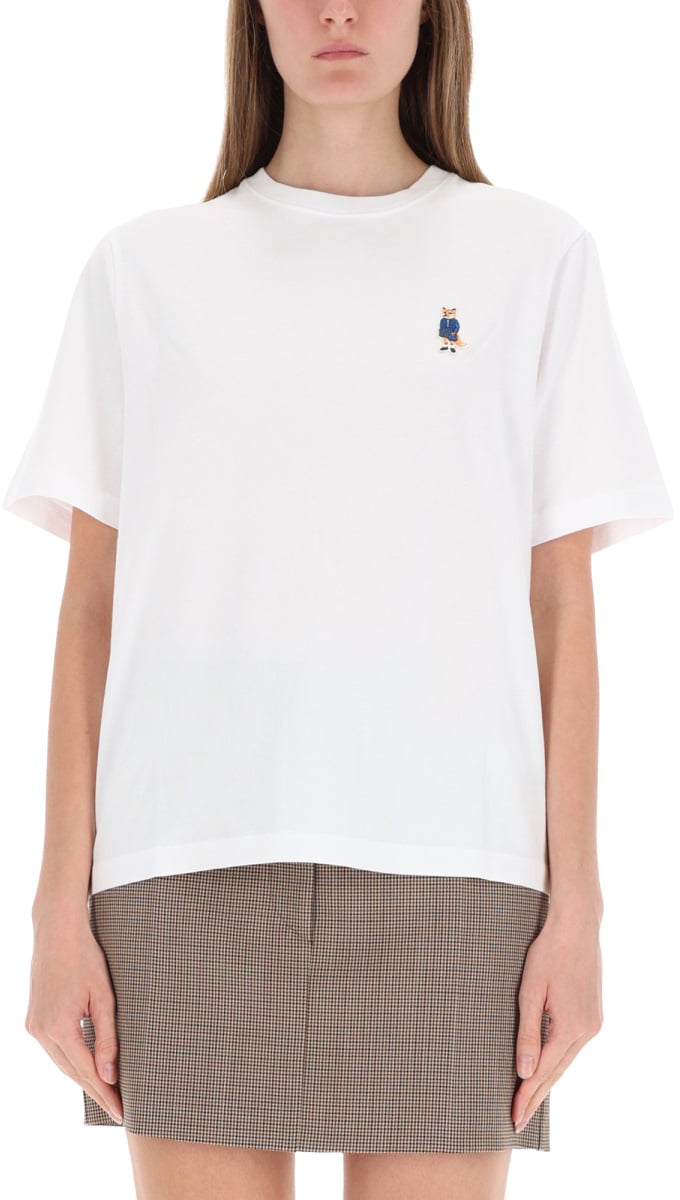 Maison Kitsuné "FOX COMFORT" T-SHIRT Wit