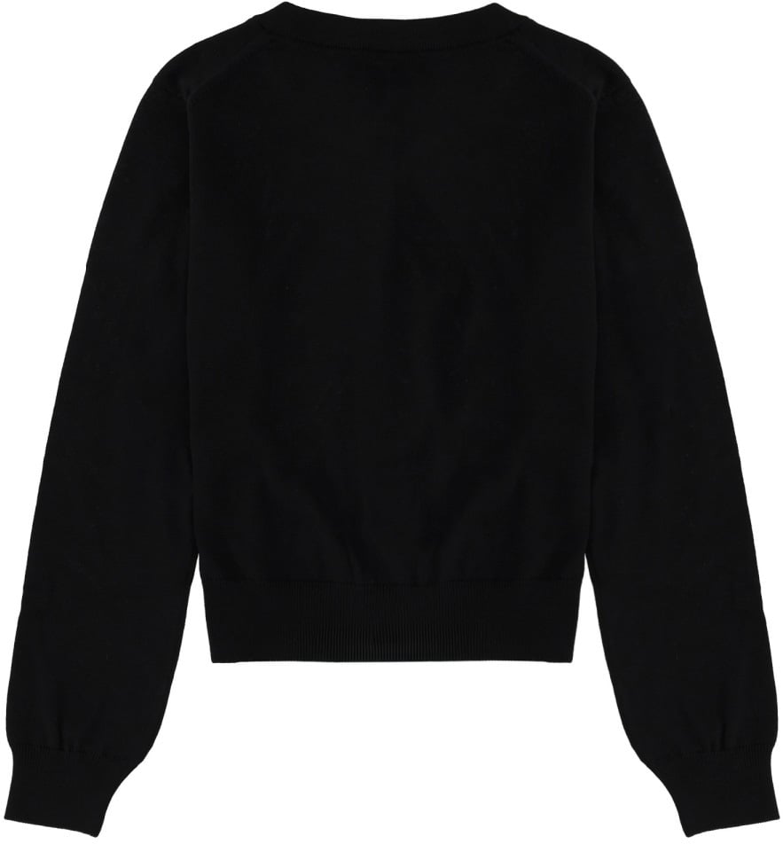 Maison Kitsuné "BABY FOX" CARDIGAN Zwart