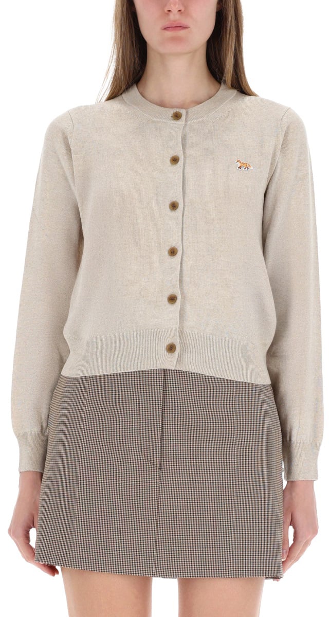 Maison Kitsuné "BABY FOX" CARDIGAN Beige
