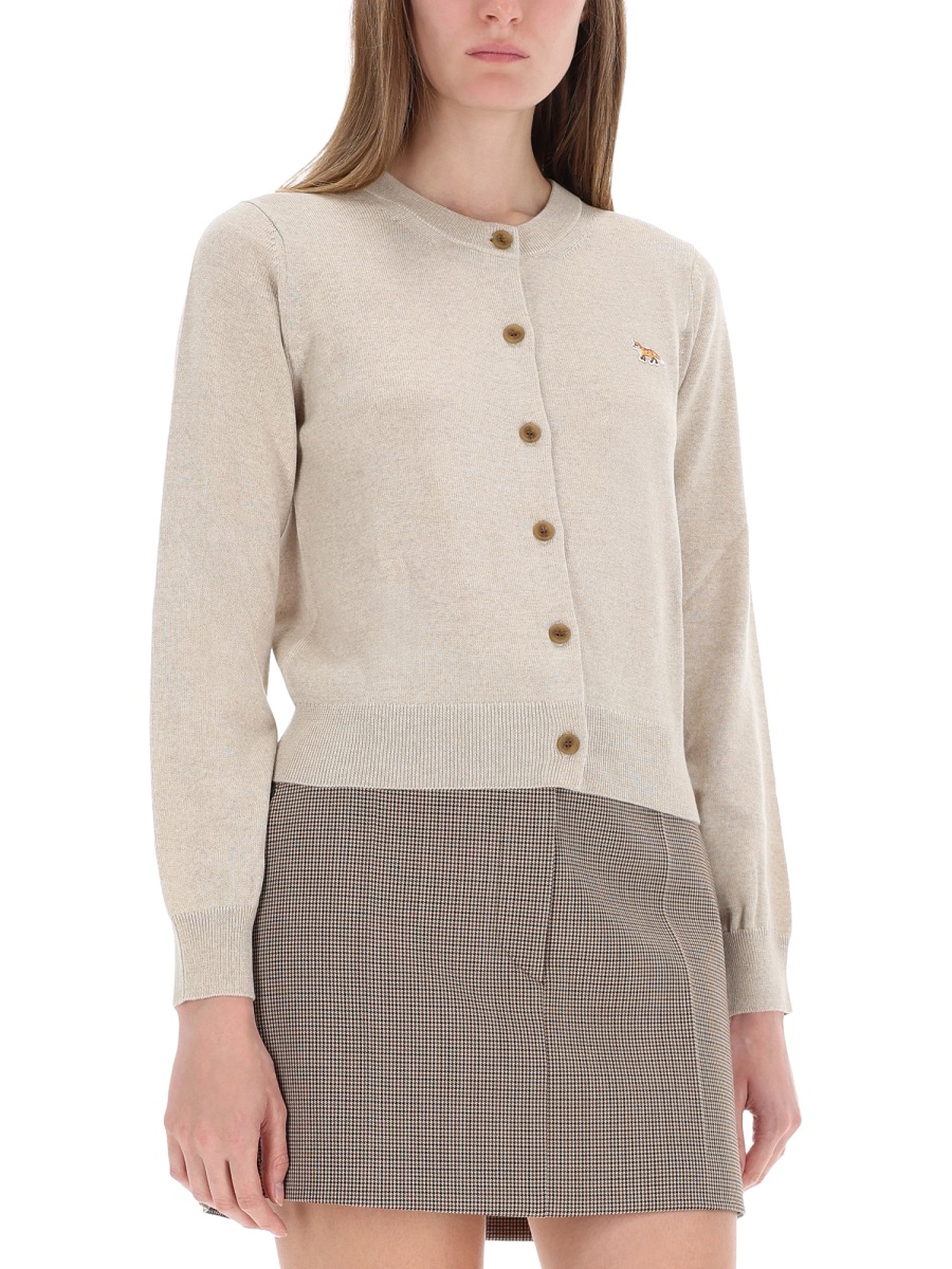 Maison Kitsuné "BABY FOX" CARDIGAN Beige