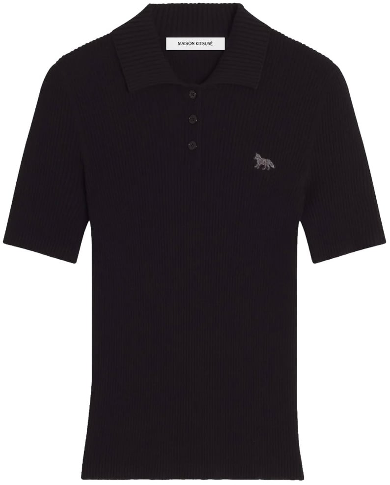 Maison Kitsuné POLO WITH LOGO Zwart