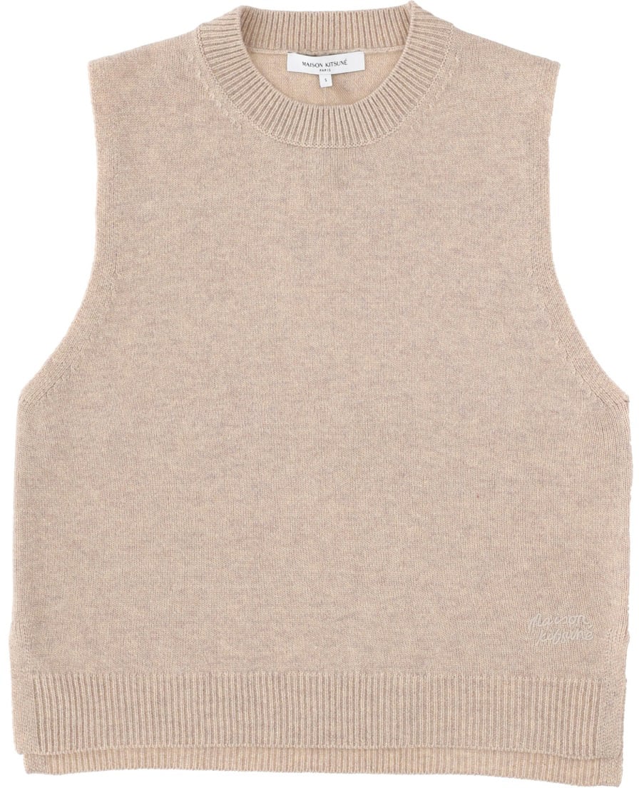 Maison Kitsuné WOOL VEST Beige