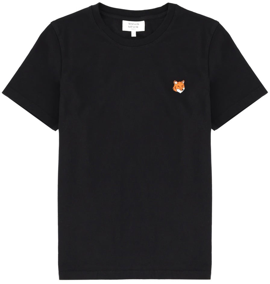 Maison Kitsuné "FOX HEAD" T-SHIRT Zwart