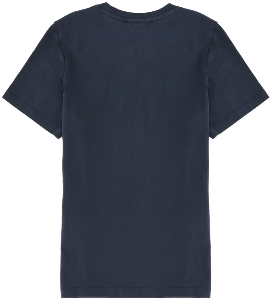 Maison Kitsuné "FOX HEAD" T-SHIRT Blauw