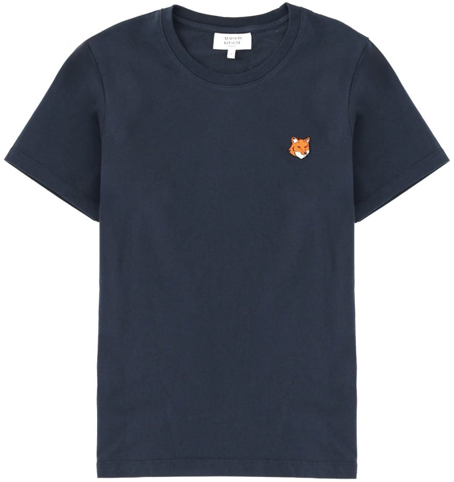 Maison Kitsuné "FOX HEAD" T-SHIRT Blauw