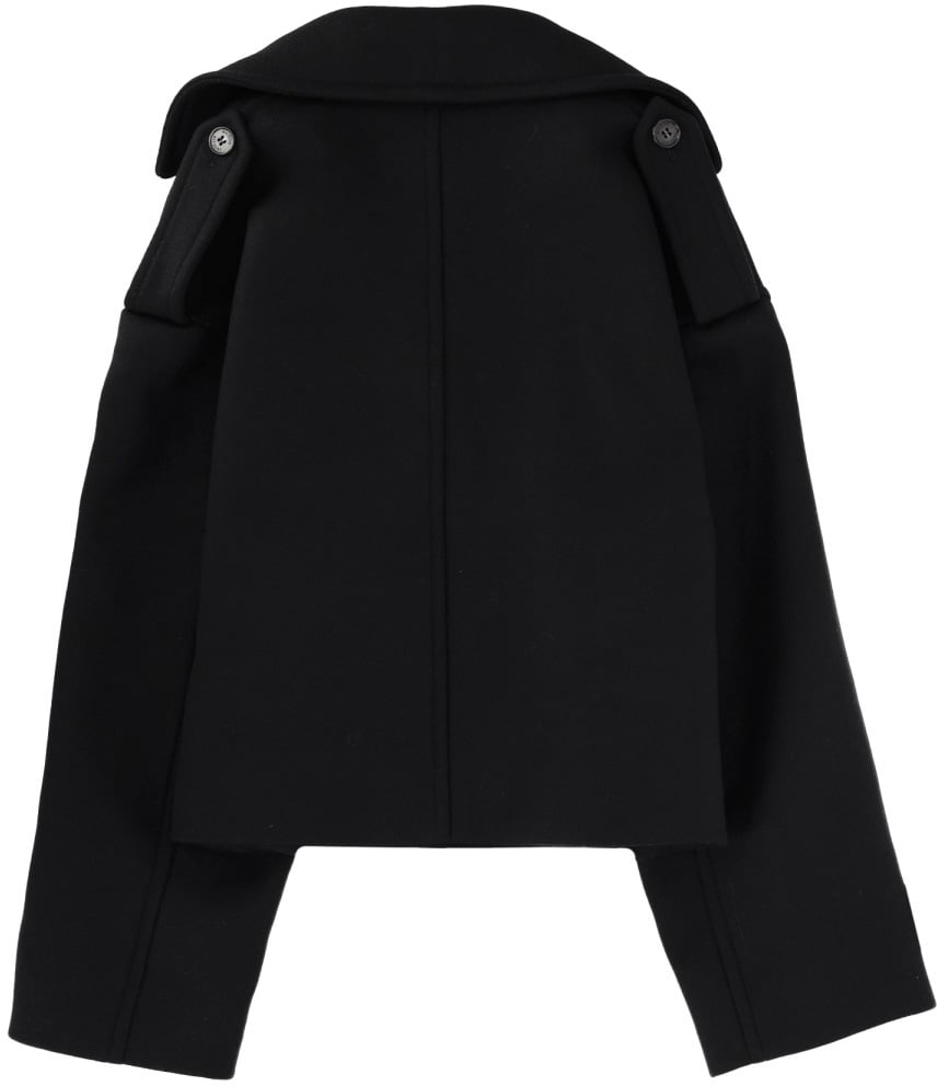 Maison Kitsuné DOUBLE-BREASTED COAT Zwart