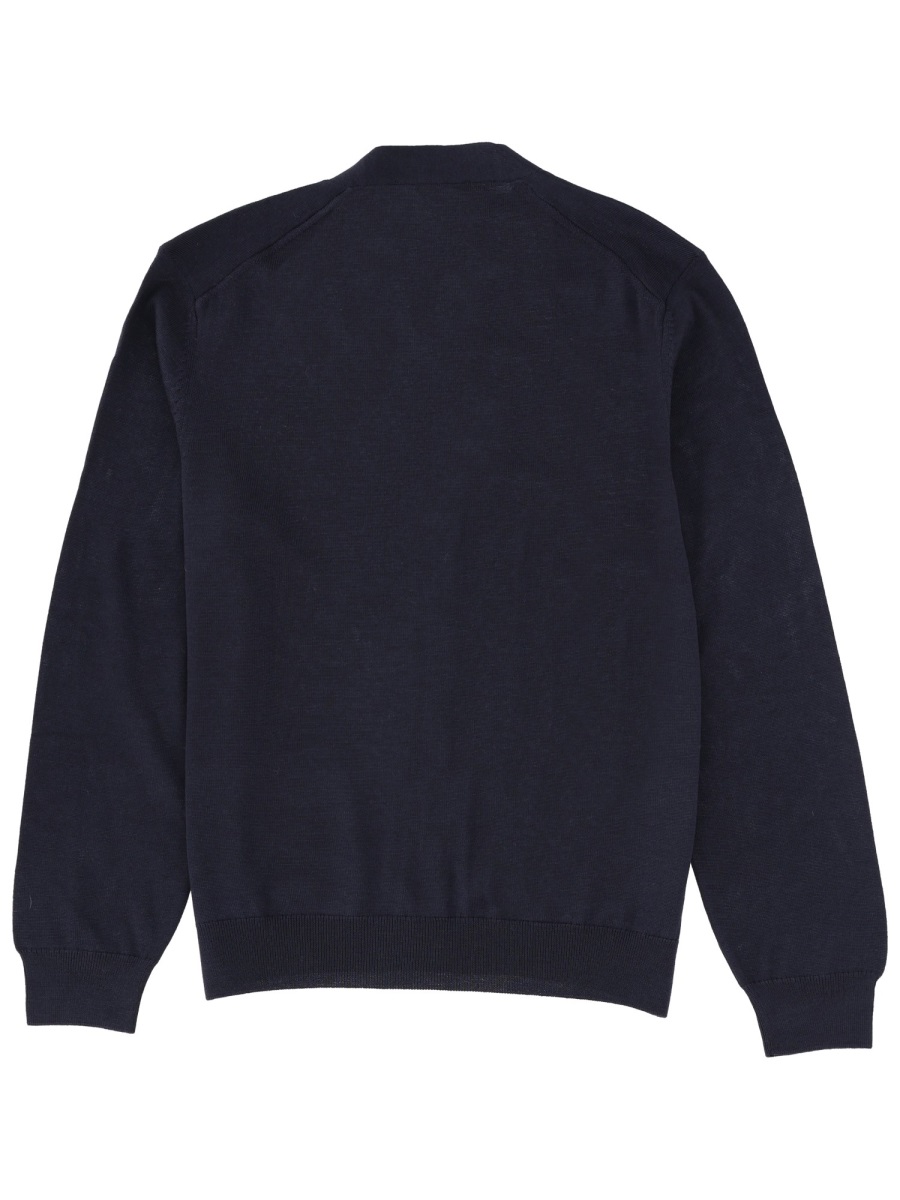 Maison Kitsuné "FOX HEAD" CARDIGAN Blauw