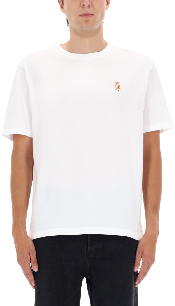 Maison Kitsuné "STANDING FOX COMFORT" T-SHIRT Wit