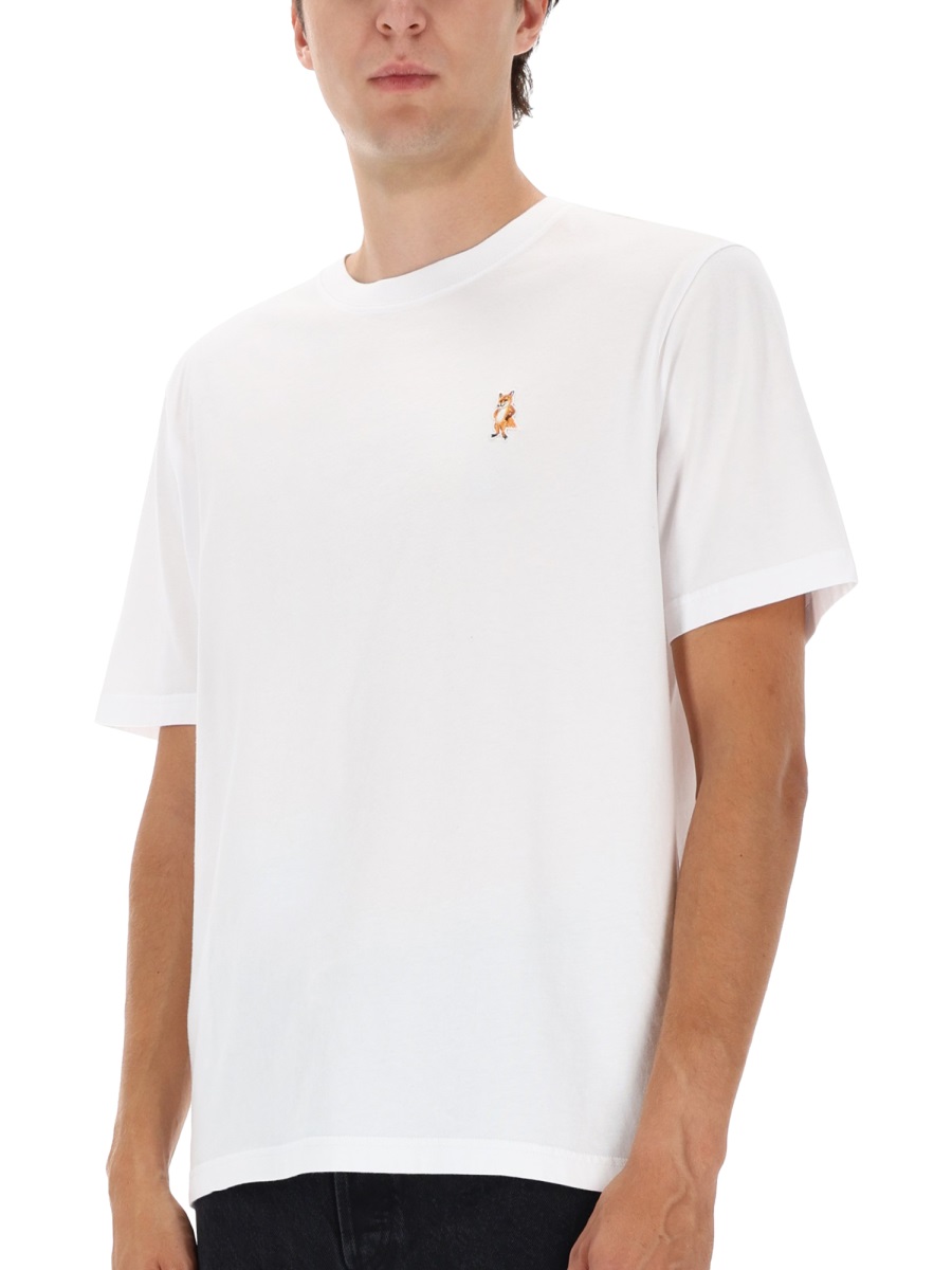 Maison Kitsuné "STANDING FOX COMFORT" T-SHIRT Wit