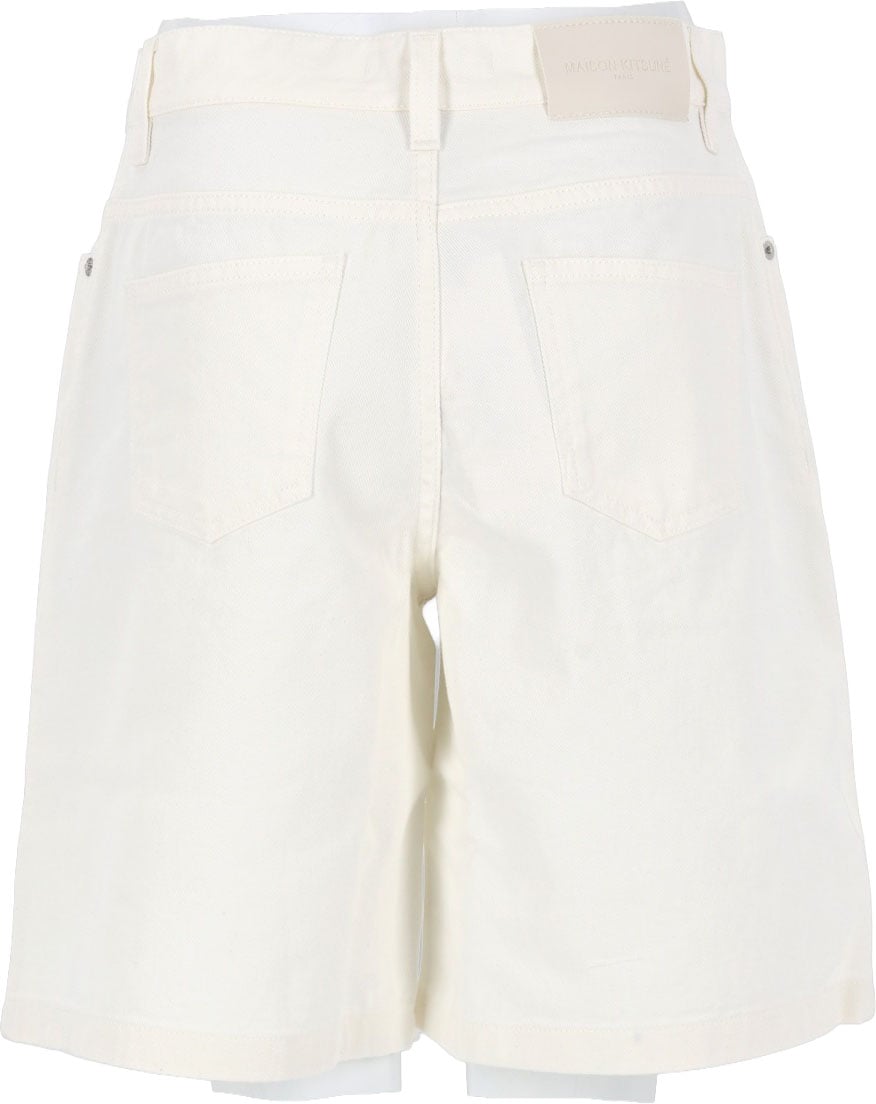 Maison Kitsuné SHORTS IN DENIM Wit