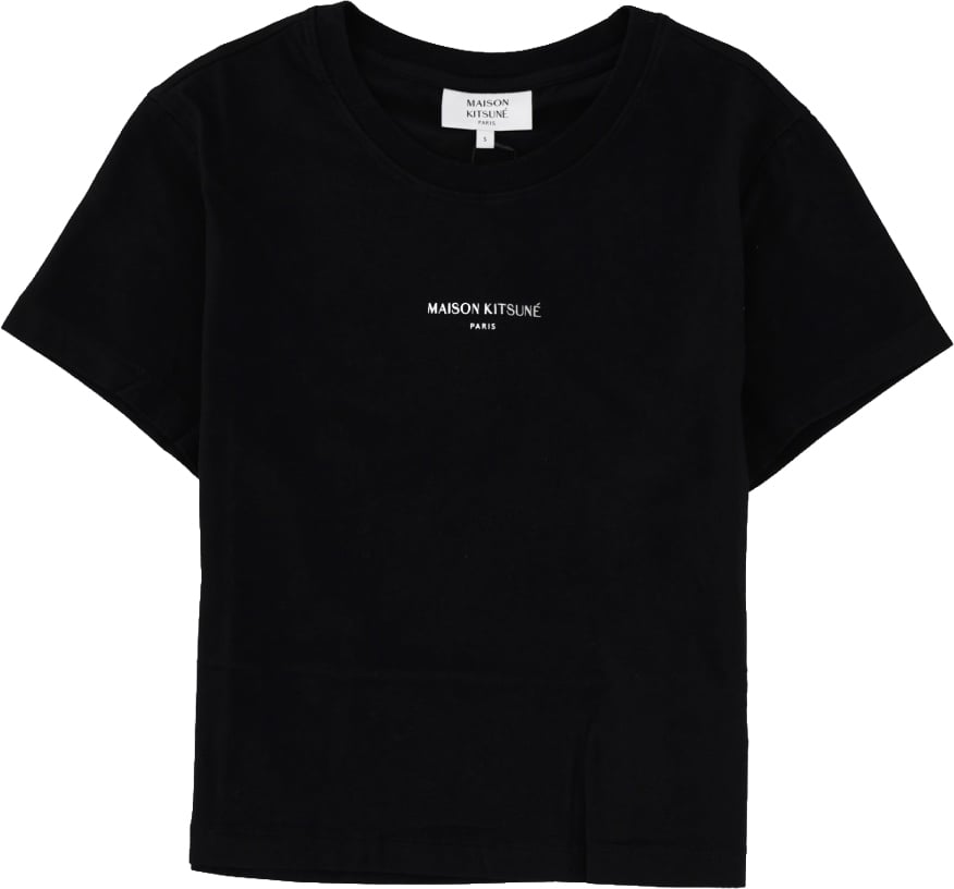 Maison Kitsuné T-SHIRT CON LOGO Zwart