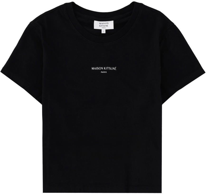Maison Kitsuné T-SHIRT CON LOGO Zwart