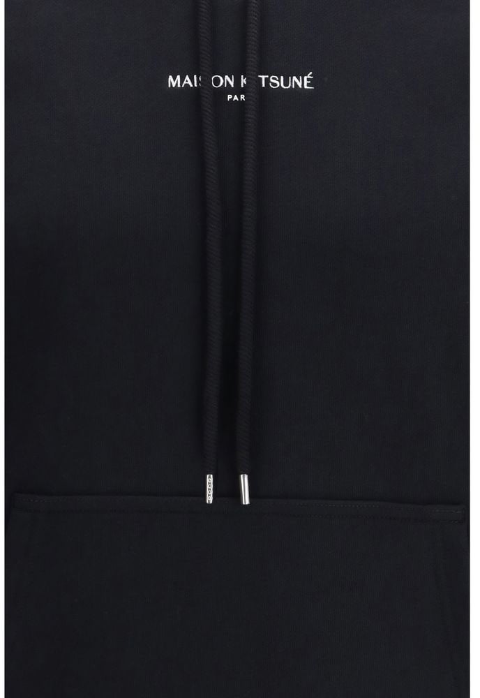 Maison Kitsuné Maison Kitsuné Black Cotton Sweatshirt Zwart