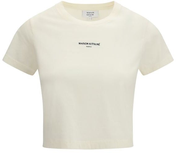 Maison Kitsuné Maison Kitsuné Beige Cotton T-Shirt Beige