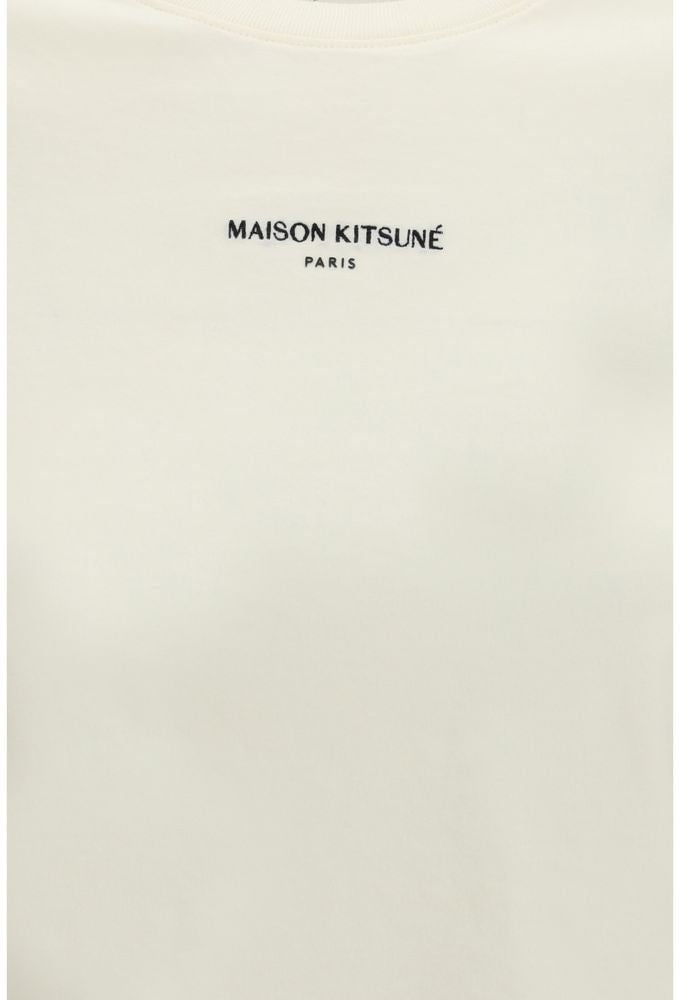 Maison Kitsuné Maison Kitsuné Beige Cotton T-Shirt Beige