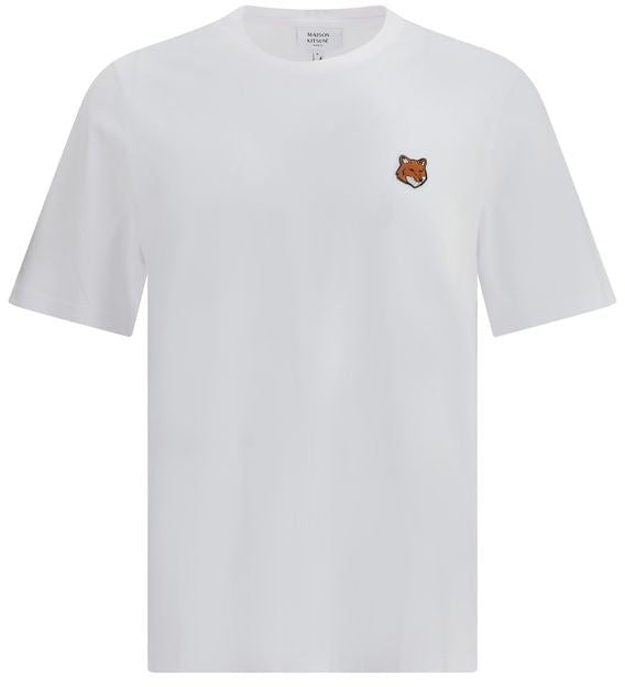 Maison Kitsuné Maison Kitsuné White Cotton T-Shirt Wit