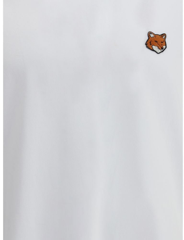 Maison Kitsuné Maison Kitsuné White Cotton T-Shirt Wit