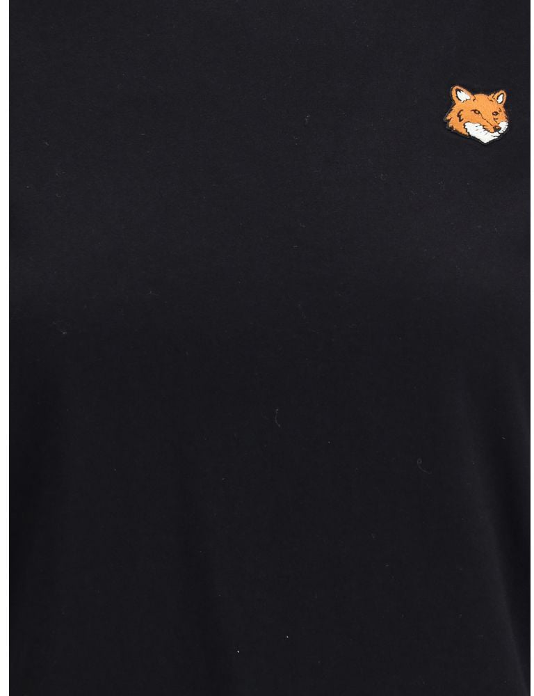 Maison Kitsuné Maison Kitsuné Black Cotton T-Shirt Zwart