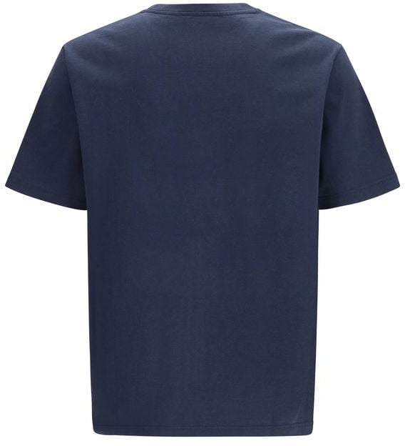 Maison Kitsuné Maison Kitsuné Blue Cotton T-Shirt Blauw